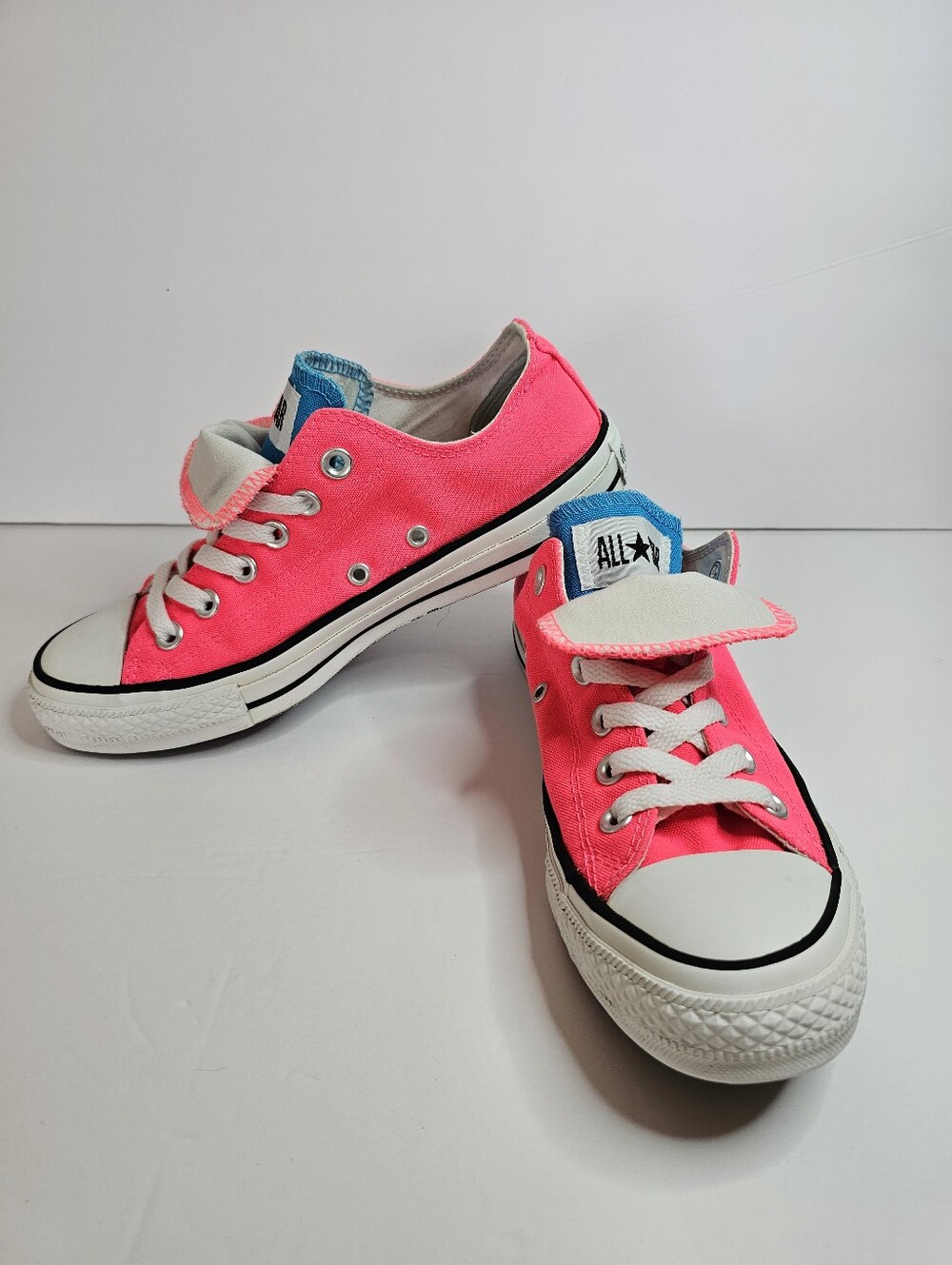 Converse All Star Low Top Double Tongue Hot Pink Women 7/Men 5 Streetwear Punk
